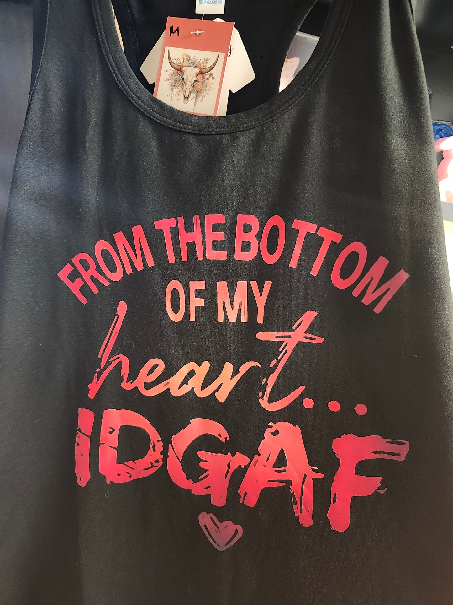 IDGAF tank top size m