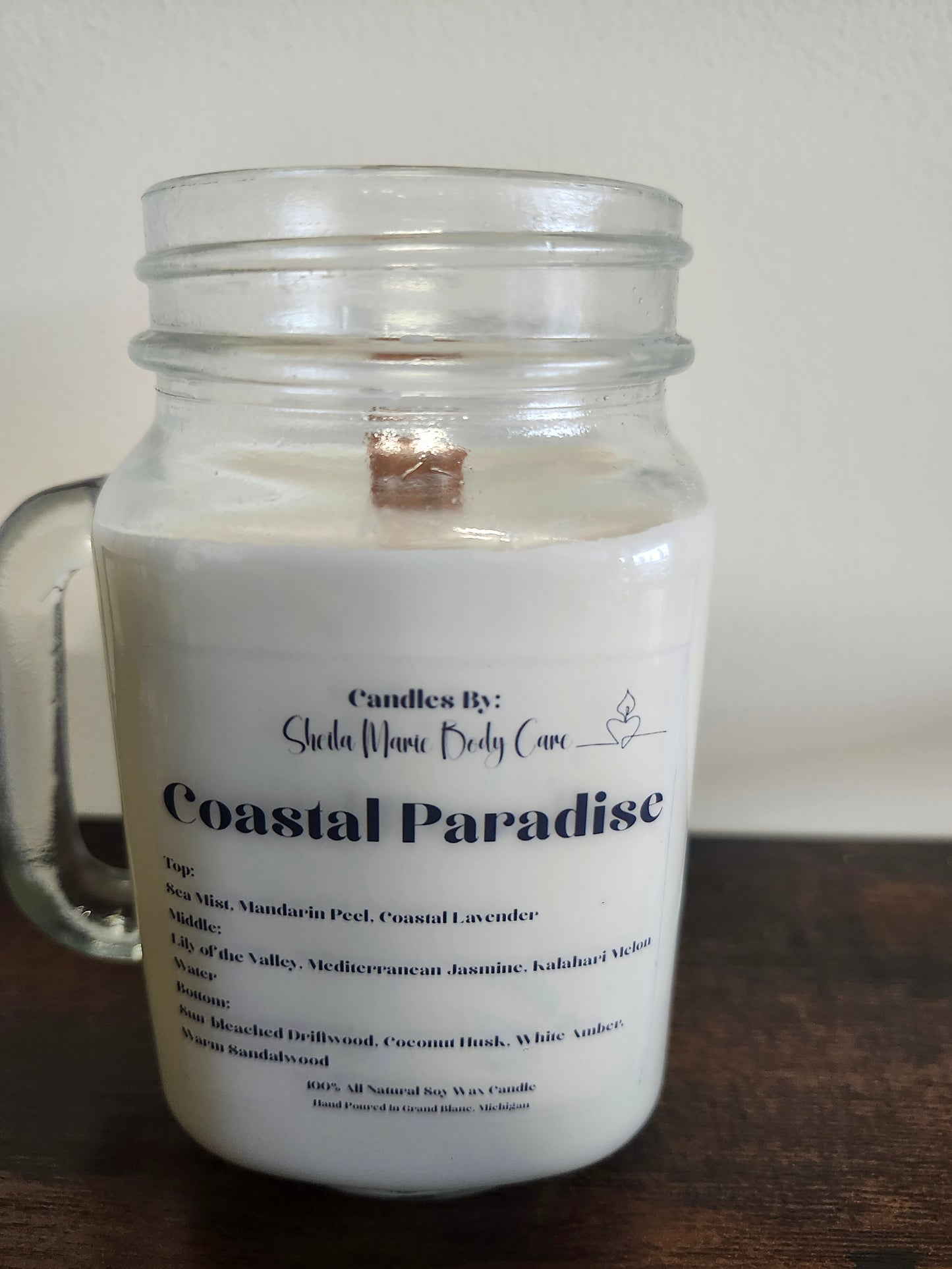 Coastal Paradise Wood Wick Soy Candle