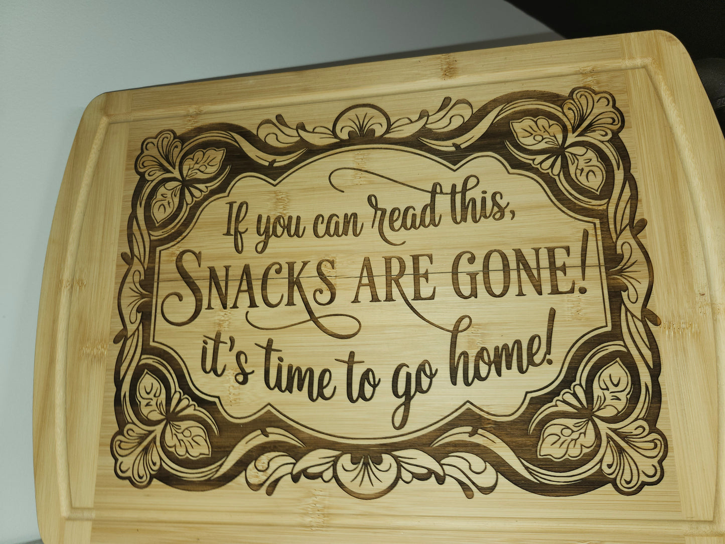 When The Snack Are Gone Cutting Board
