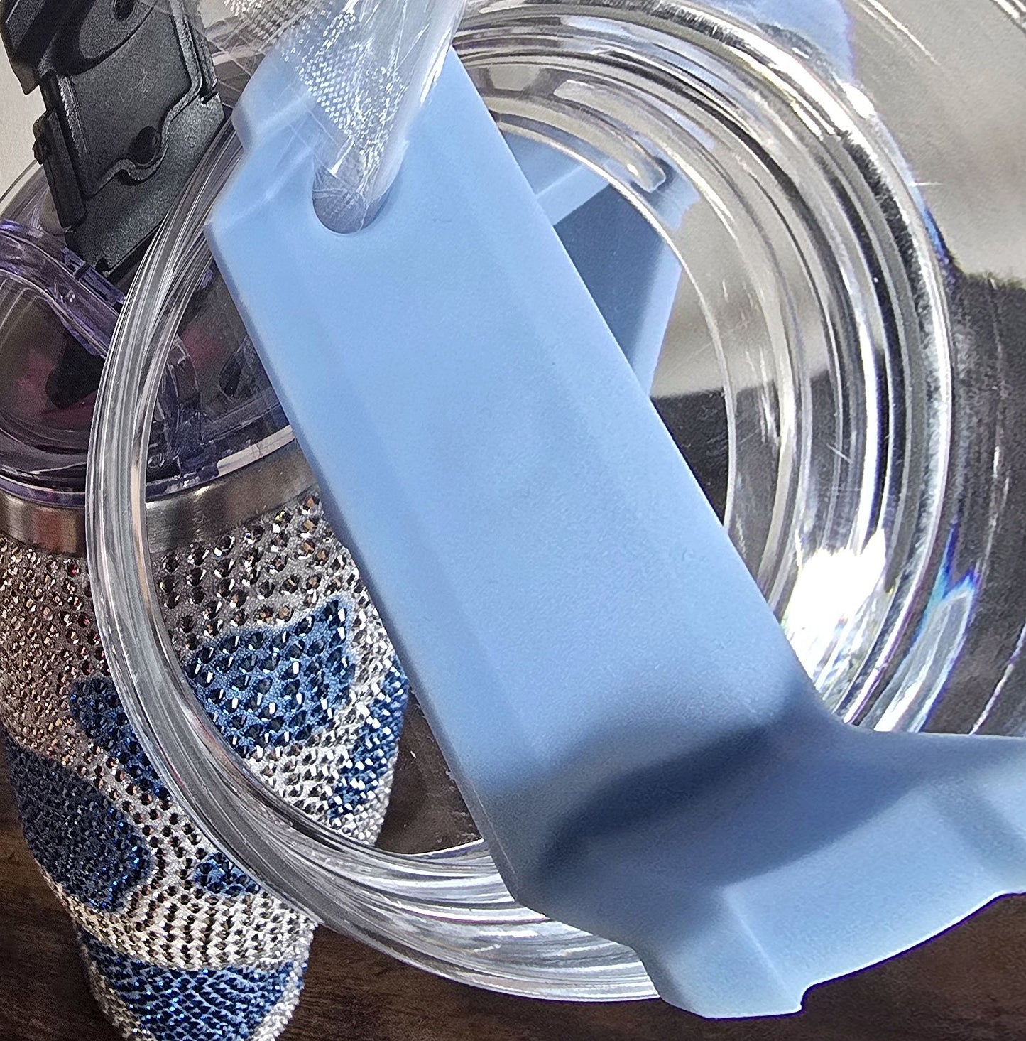 Blue Duo Lid Cow Tumbler
