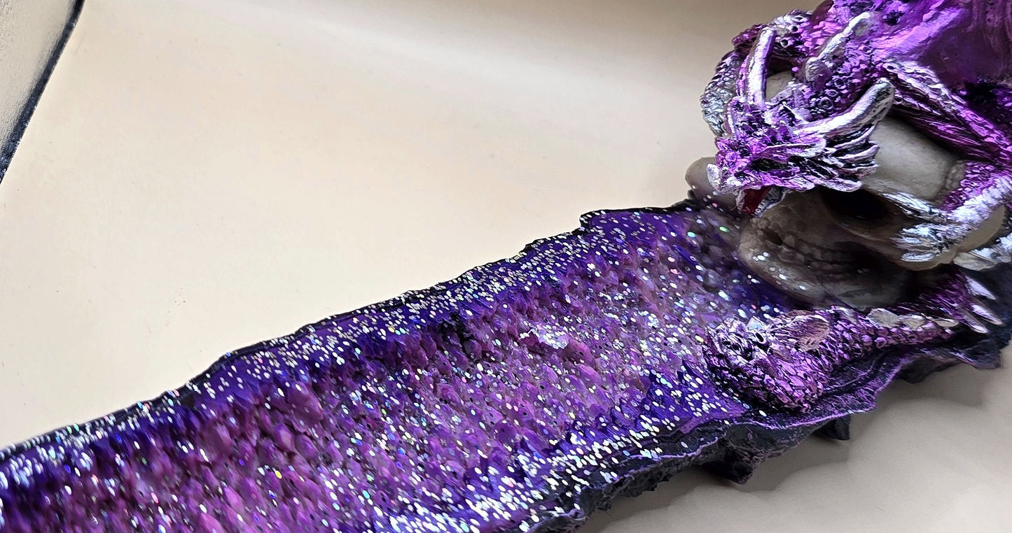 Dragon Geode w/ Skulls Incense Burner
