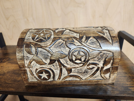 Carved Raven Box