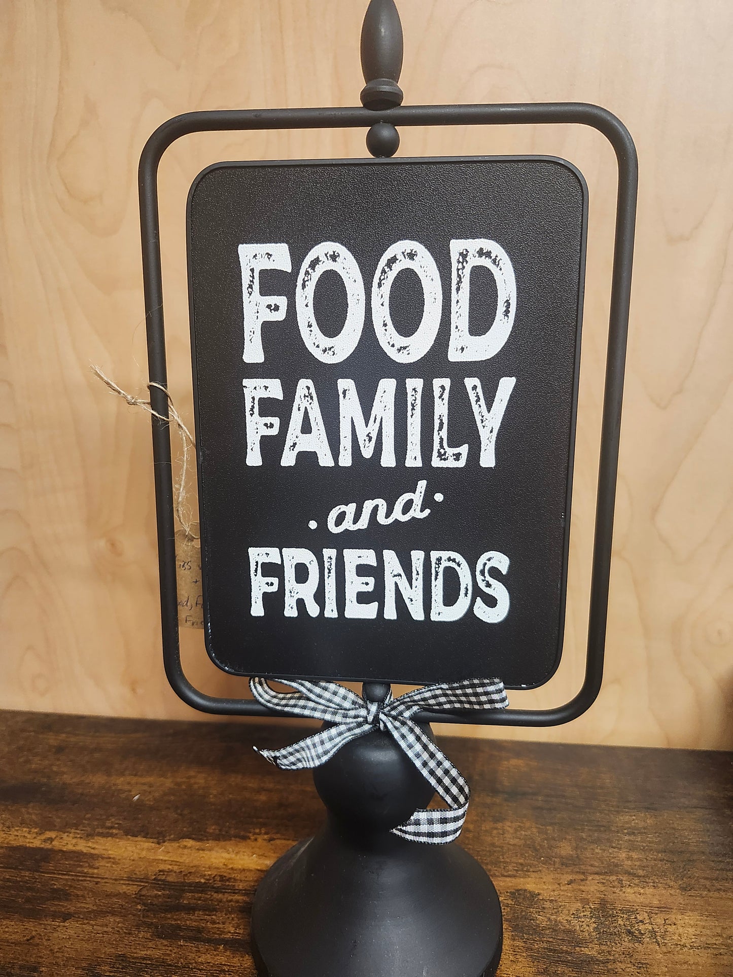 Food Family and Friends Kiss The Cook Reversible Sign