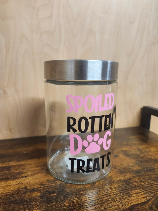 Spoiled Rotten Dog Treat Jar