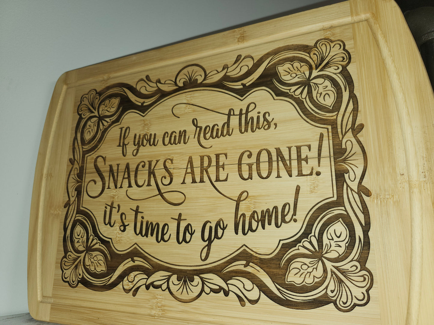 When The Snack Are Gone Cutting Board