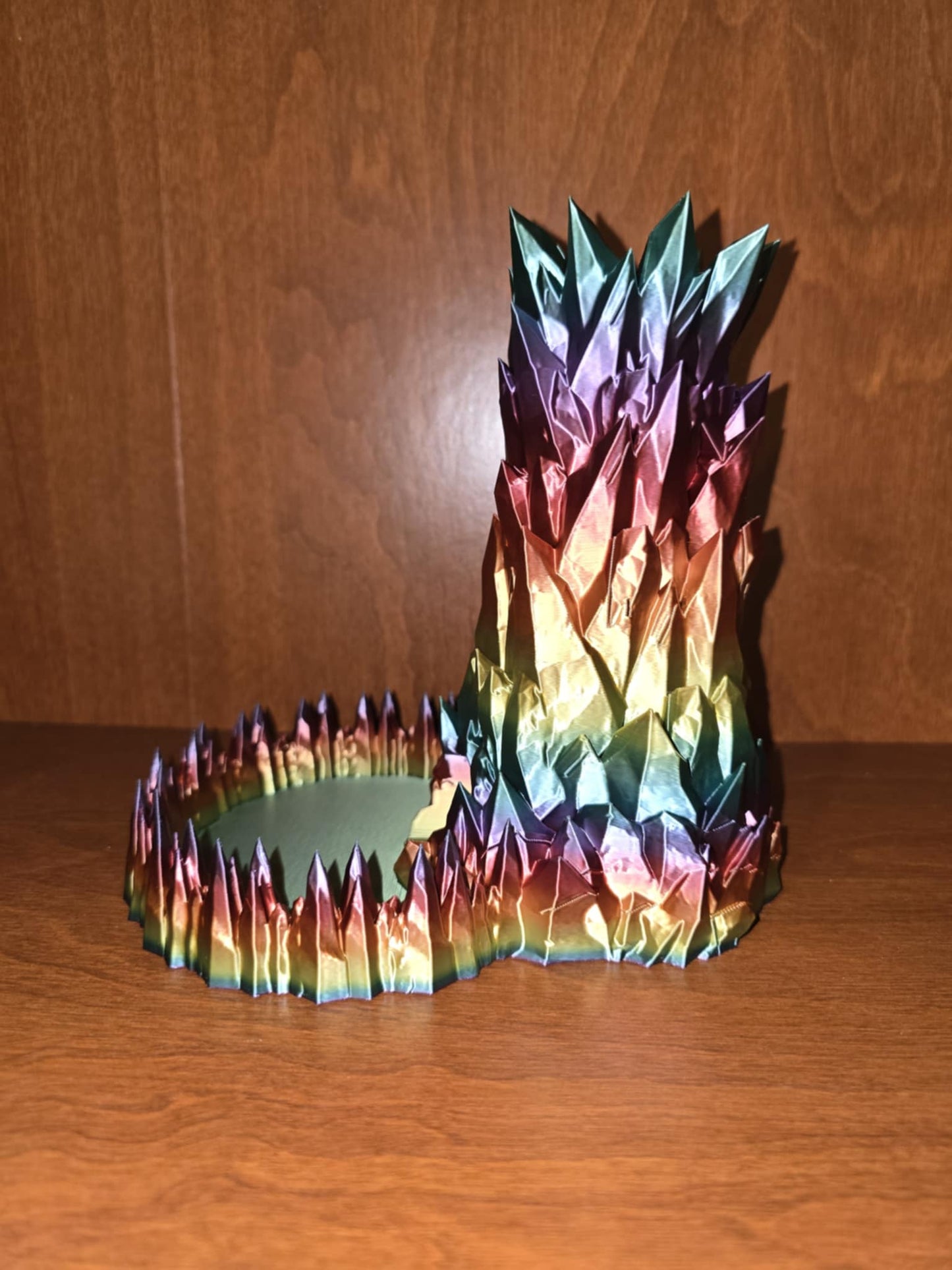 Crystal dice tower