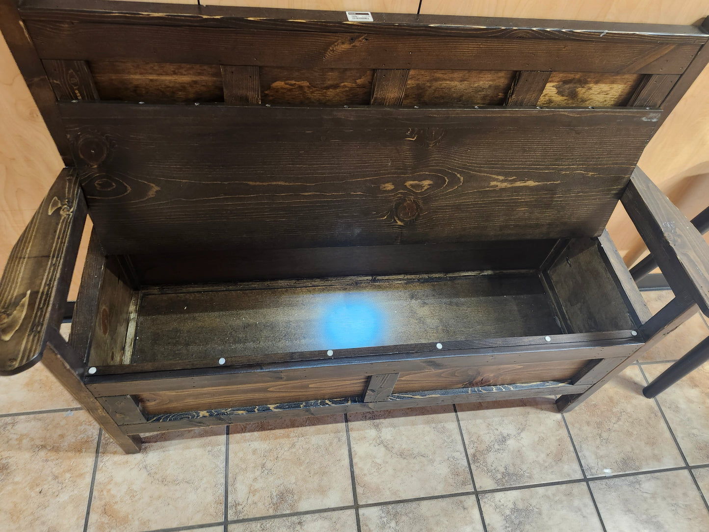 Hand Crafted Bench With Storage