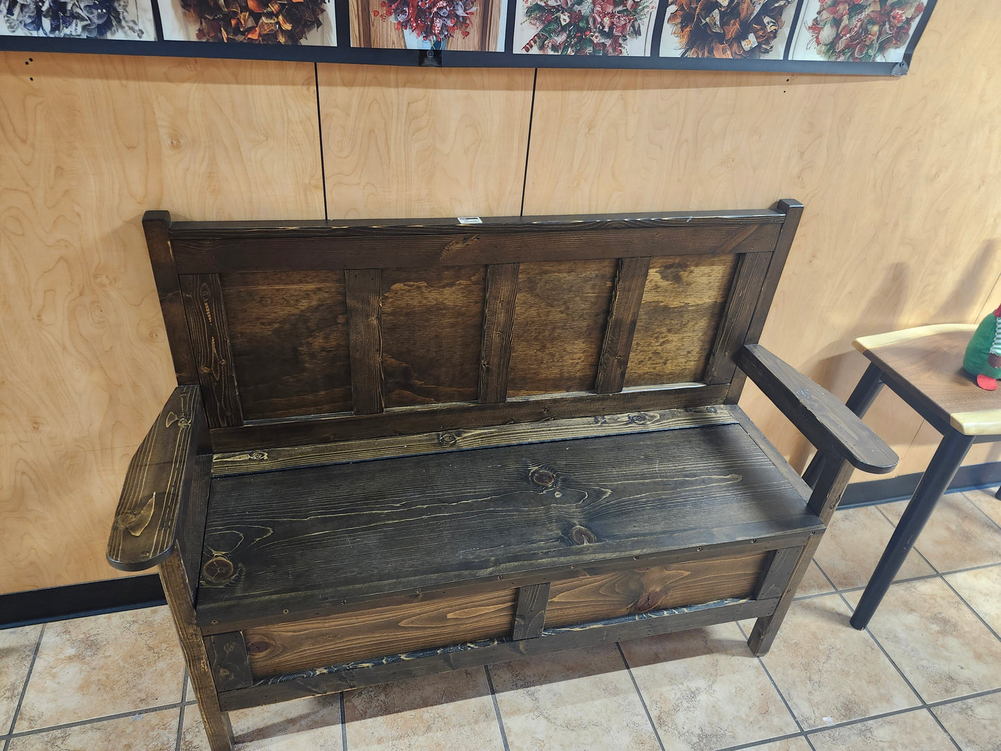 Hand Crafted Bench With Storage