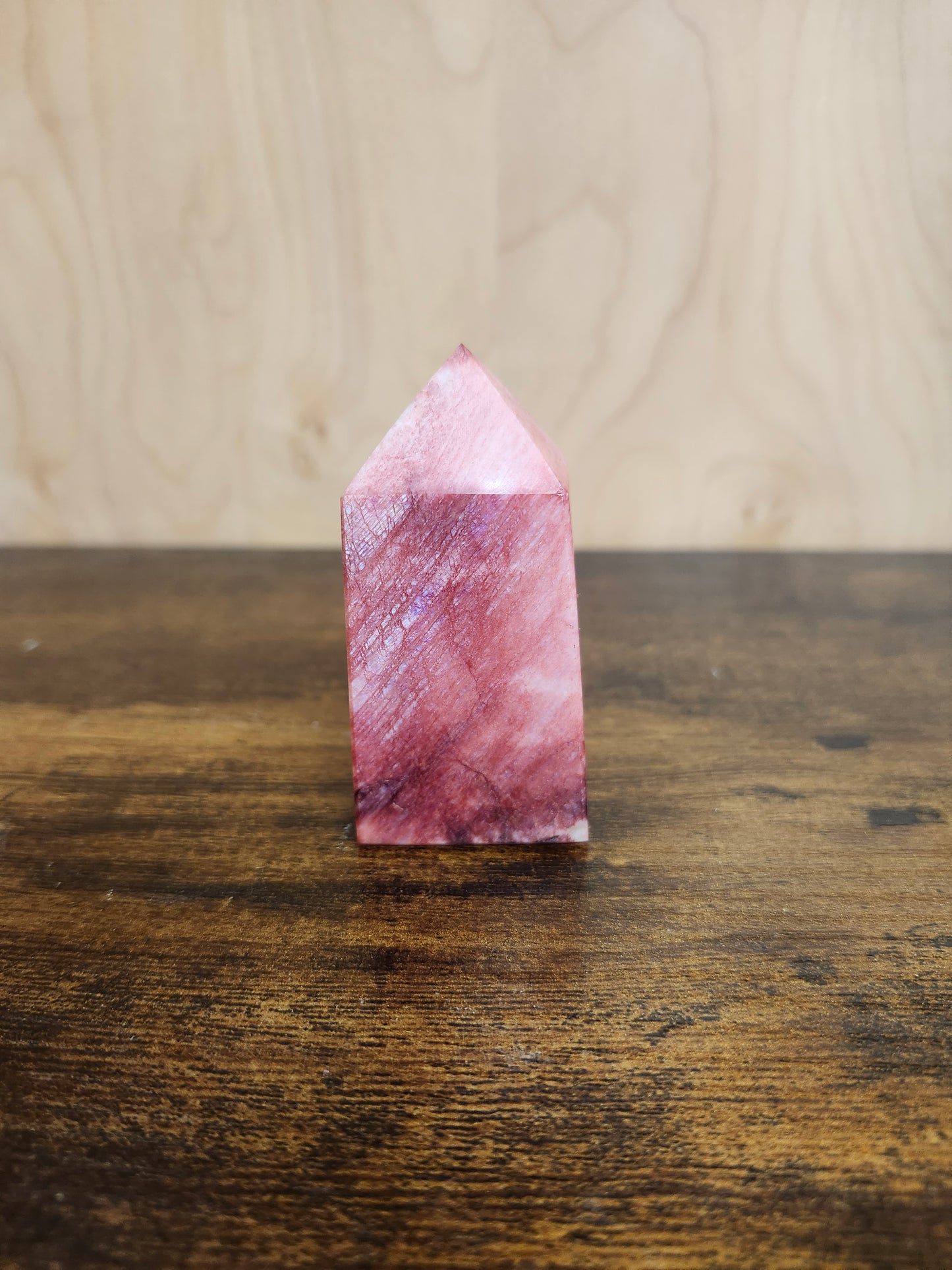 Natural Strawberry Quartz Obelisk