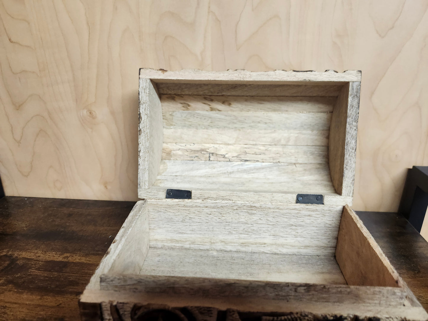Carved Raven Box
