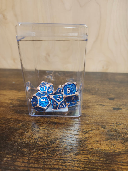 Blue Metel DND Dice