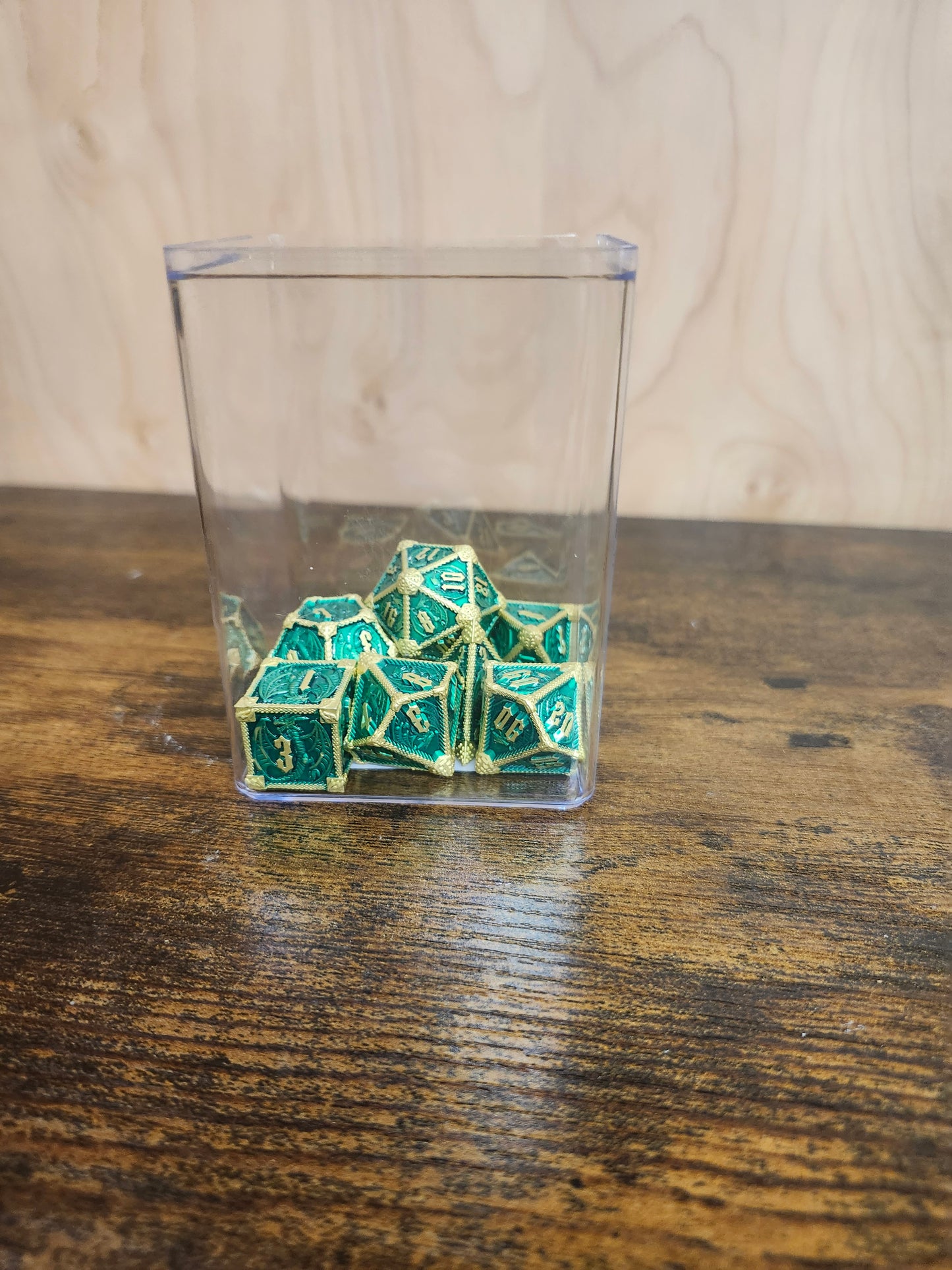 Green Metel DND Dice