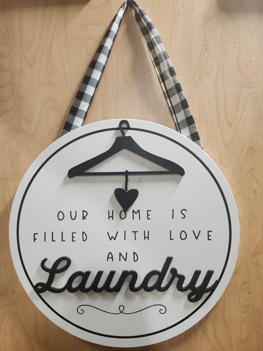 Laundry Wood Sign