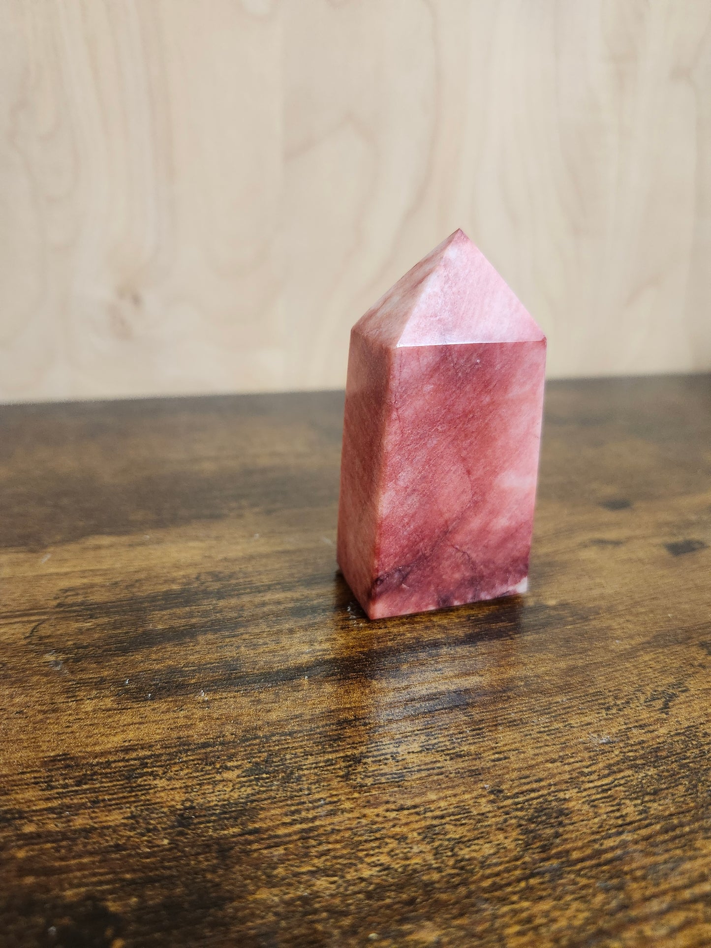 Natural Strawberry Quartz Obelisk